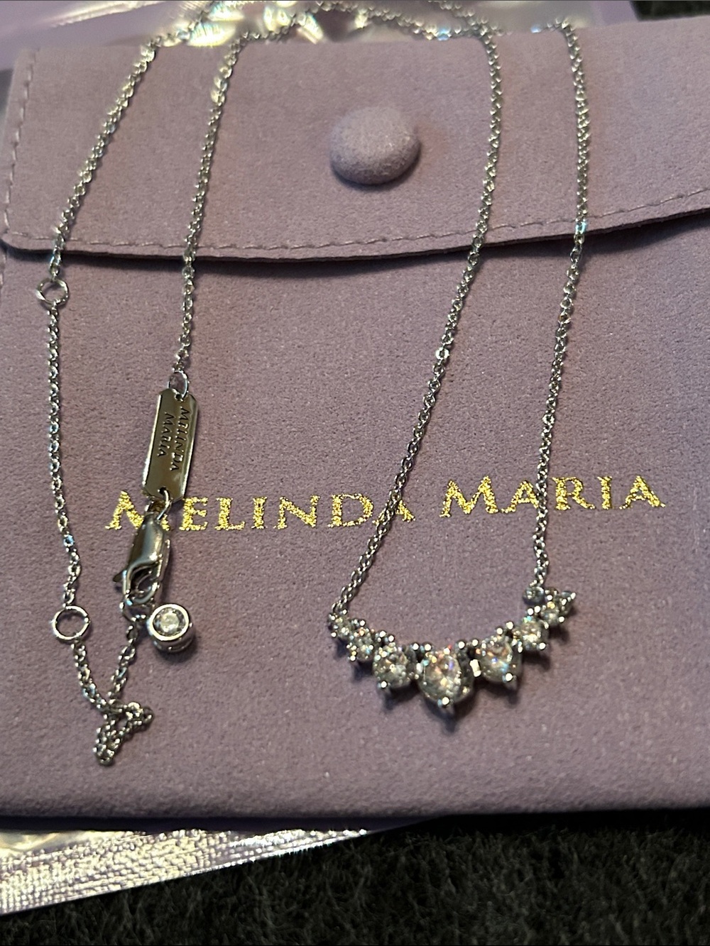 Melinda Maria Radiant Necklace, NWT, silvertone